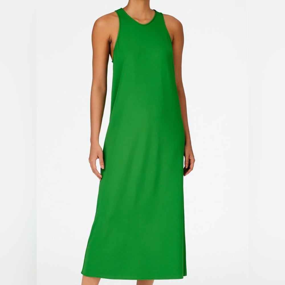 Tibi Serpentine Jersey Dress in Green Sz S
